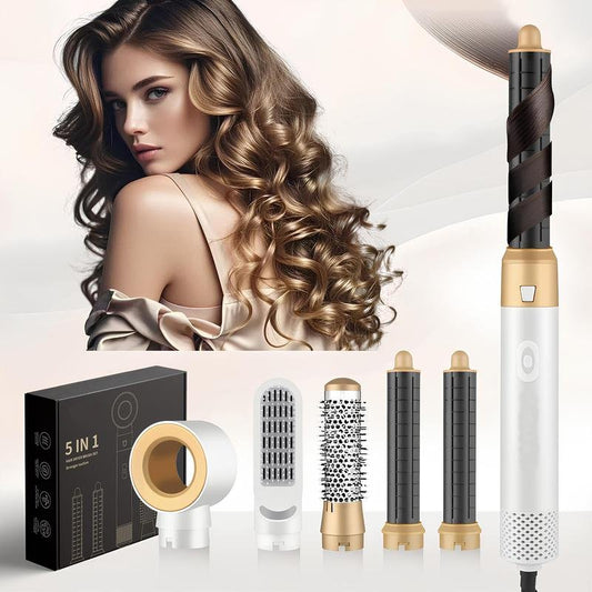 🏆Flash Sale⚡ 50K+ SOLD!Hair Dryer 5 in 1 Hair Styler Set With Millions of Negative ions, Auto Hair Curlers, Detachable Comb Heads for Auto Curling Iron, Volumizing and Straightening, Air Hair Curler, Hot Air Brush