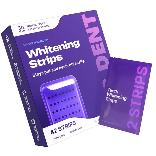 🏆Flash Sale⚡ 50K+ SOLD! Purple Teeth Whitening Strips - 7/21 Whitening Sessions - Safe for Enamel - Non Sensitive Teeth Whitening - Peroxide-Free