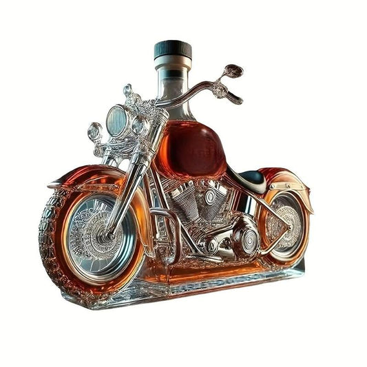 Motorcycle Shaped Whiskey Decanter 3D Carved Bottle