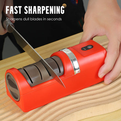 🔪⚡ Automatic kitchen knife sharpener: 3-stage sharpening system for fast, gentle sharpening ✨🗜️ Compact design – simple, safe & durable.